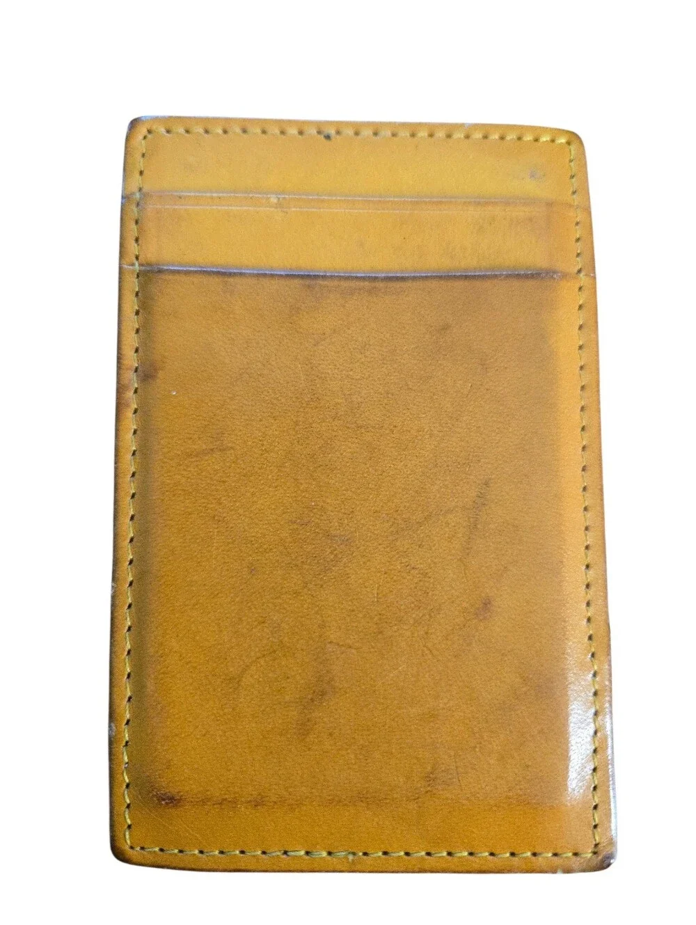 J. Crew Mustard Tan Leather Magic Wallet